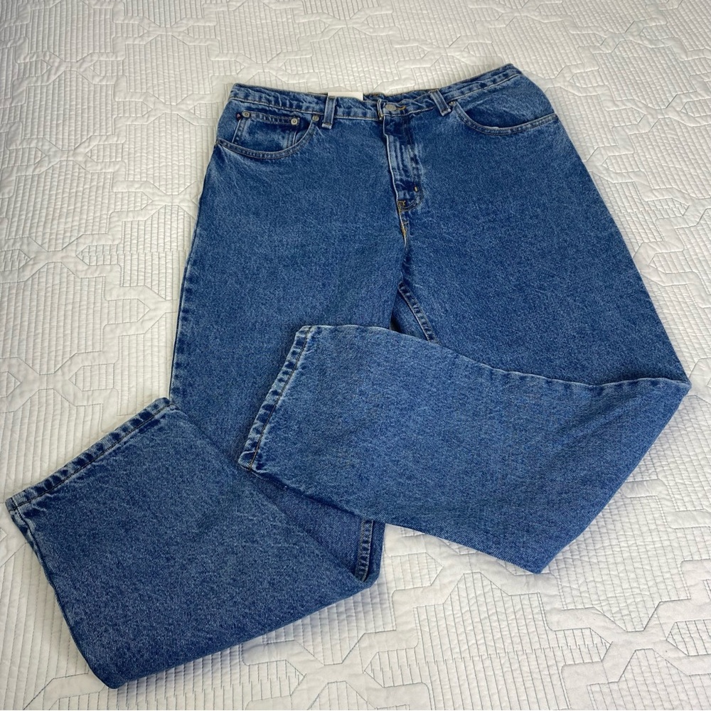 Polo Jeans Co Ralph Lauren Womens Sz 16 34x29 Blue Denim Relaxed Fit Straight